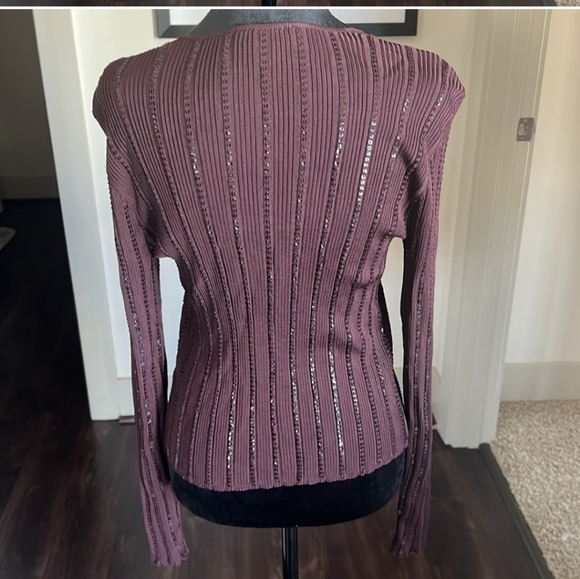 🎆2/$20 EUC LAUNDRY by SHELLI SEGAL IVORY  CARDIGAN. Stunning! - Picture 5 of 5